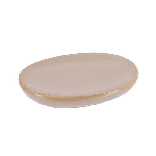 Porte savon gres laque - beige