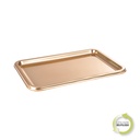 Set de 2 plateaux rectangles en pet 35*25cm or