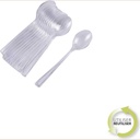 Set de 12 petites cuilleres reutilisables en ps transparent h13cm