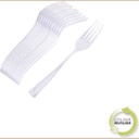 Set de 12 fourchettes reutilisables en ps transparent h18,5cm