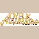  déco à parsemer joyeux anniversaire métallisé