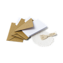 3 kits invitations scrap 10x6cm (enveloppe, carte, napperon, corde)