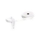 Ruban communion satin blanc floque or 1.9c