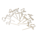 10 marque-tables de 1 a 10 sur pic en bois 23 cm