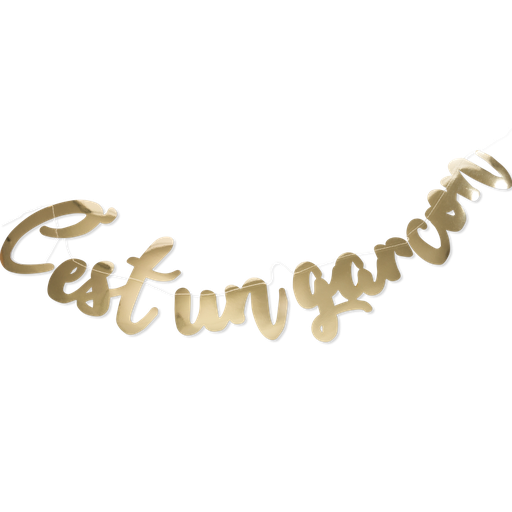 Guirlande c'est un garcon or metal