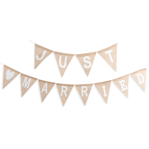 Guirlande fanions jute 20 cm just m