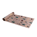 Chemin de table indian forest suedi ne or, vert, marron 28cmx5m