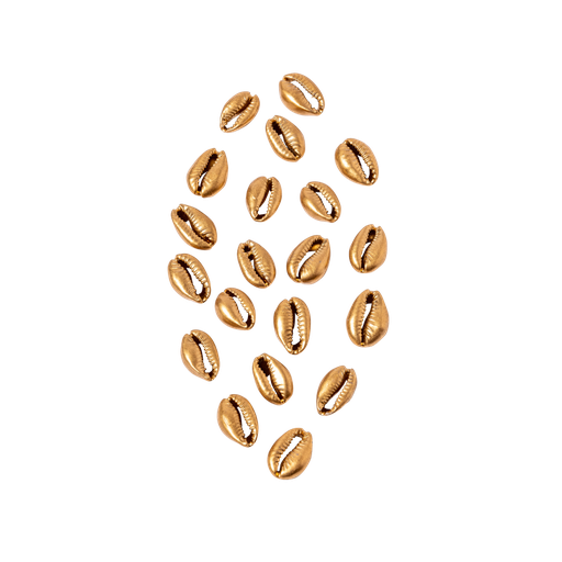 20 coquillages or env 2x1.5cm