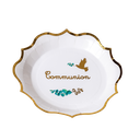 8 assiettes communion blanches vege