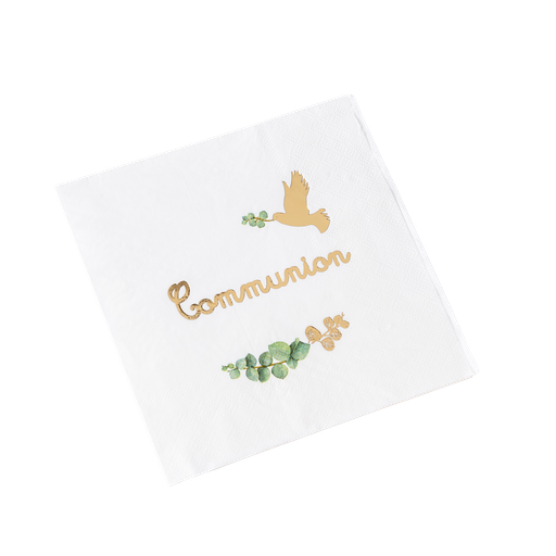 16 serviettes communion blanches ve