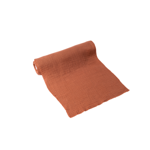 Chemin de table gaze de coton dusty pink 30cmx3m
