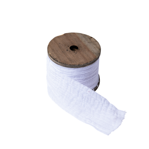 Ruban gaze de coton blanc 4.5cmx3m sur bobine bois