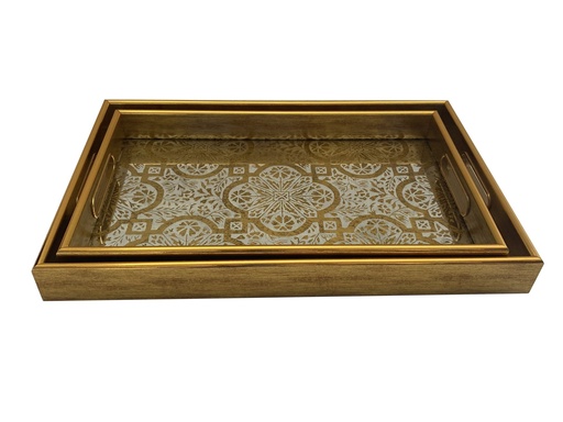 Plateau doré - 30X45.5X4.5 cm