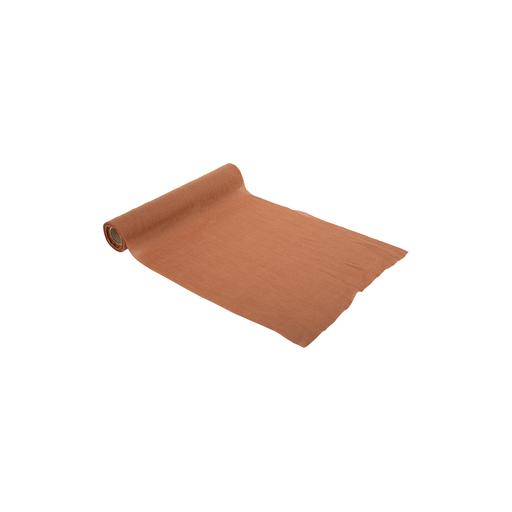 Chemin de table mousseline terre de sienne 28cmx5m