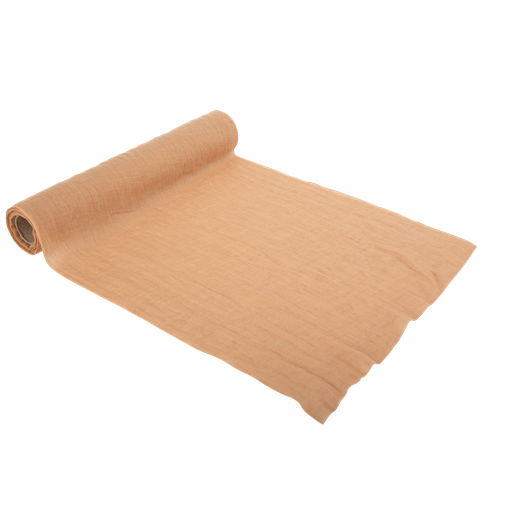 Chemin de table mousseline fauve 28cmx5m