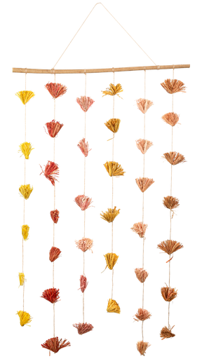 Suspension de bouquets colores 1.30mx65cm