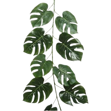 Monstera guirlande plastique paillettes