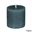 Bougie rond  olia bleu canard d4.5 x4 cm