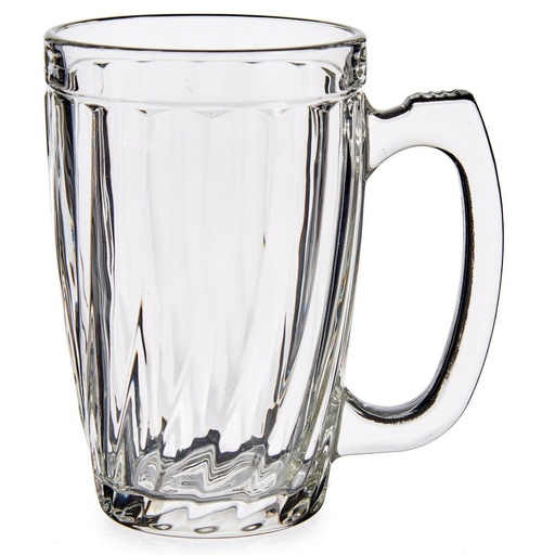 Pichet mug verre 340ml rayures