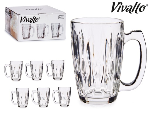 Pichet mug verre abstrait340ml 