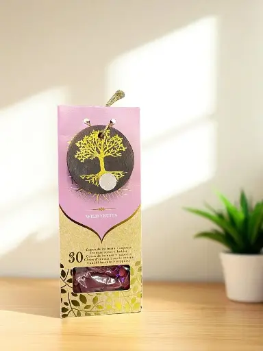 30 cônes d encens support en bois wild fruits