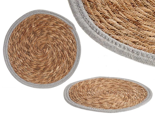 Set de table rebord gris 35cm