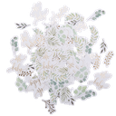 100 confettis oh baby vegetal et or 8 motifs de 3 a 4 cm
