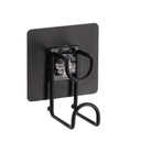 Crochet metal peint sur carte adhesive 3 m - noir mat