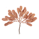 6 feuilles gouttelettes sur tige pa illettes rose gold antique 19,5cm