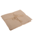Nappe gaze de coton taupe 1,30x2,40 m lavable a 30°