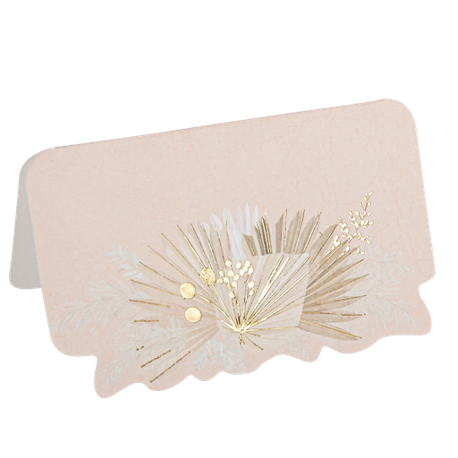 8 marque-places boho blush et or 8x 4,7cm