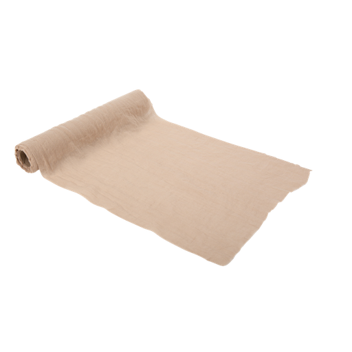 Chemin de table mousseline sable 28cmx5m