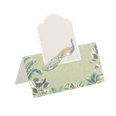 10 marque-places tropical peacock dégradé de vert amande et or 8 x 7.5 cm