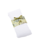 10 ronds de serviette tropical peacock dégradé de vert amande et or 16 x 4 cm + ruban