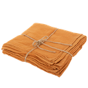 4 serviettes gaze de coton terre brulée 40 x 40 cm lavable à  30°