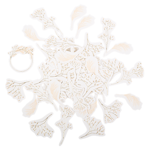 100 confettis fleurs des champs blu sh et or de 2 à 3,5 cm