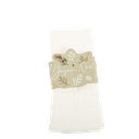 8 ronds de serviettes joyeux noël b otanic vert de gris, velours blanc