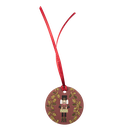 8 étiquettes casse noisette bordeaux, or et paillettes or diam 5cm