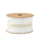 Ruban effiloche communion mousselin e de soie b