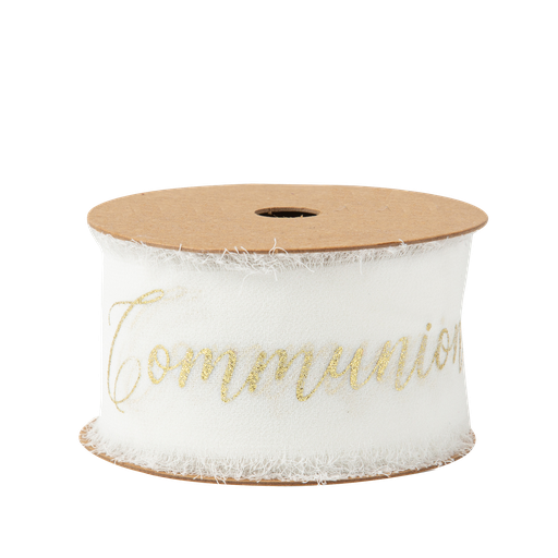 Ruban effiloche communion mousselin e de soie b