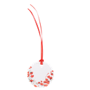 10 etiquettes poppy love coquelicot rouge aquarelle diam 5 cm et ruban satin rouge