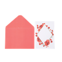 10 invitations carte de vå“ux poppy