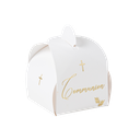 10 contenants communion purete blancs et or 5 x 7 cm