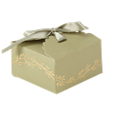 10 contenants jolis brins vert sauge 7 x 3,5 cm avec ruban satin vert sauge