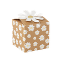 10 contenants marguerites camel blanc et or 5 x 5 cm