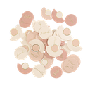 100 confettis curve nude blush terracotta et or 2.2 x 3 cm