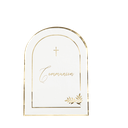 16 serviettes communion purete blanc et or 32 x 23.7 cm 3 plis
