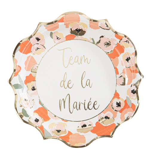 8 assiettes team de la mariee anemo ne corail bl