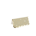 8 marque-places jolis pois papier vert sauge or et paillettes or 8x4cm