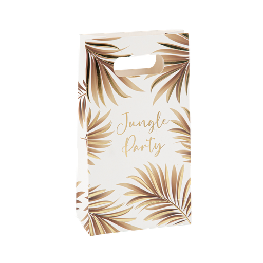 6 sachets à goodies tropicool blanc, camel et or 10 x 18 x 5cm